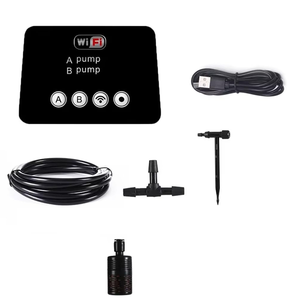 Jnchdghwa Automatic Double Pump Smart WIFI Watering Device Timed Adjustable Drip Irrigation Timer System Controller for Garden