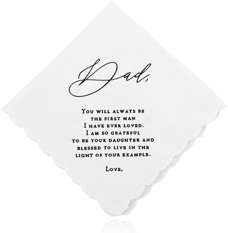 Wedding Handkerchiefs for Men Women Wedding Gifts Handkerchief Hankie for Family Memorial Funeral Favors for Guests Hanky