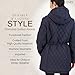 Jones New York Diamond-Quilted Jacket Anorak with Fur Lining - Winter Coats for Women - Deep Navy - Medium
