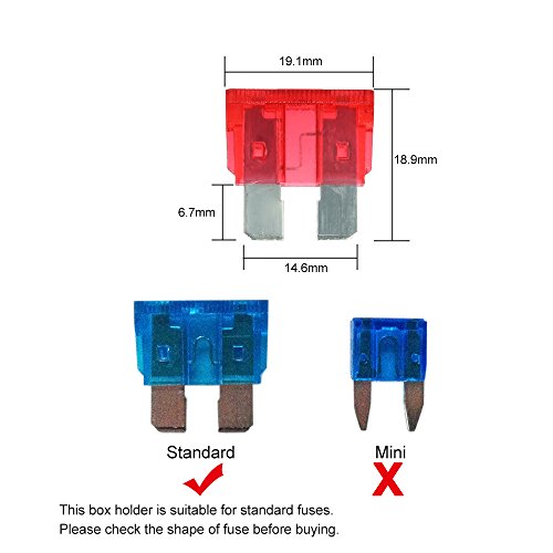 Sangmei Suporte para caixa de fusíveis de lâmina de 6 vias com kit de luz de advertência de LED para