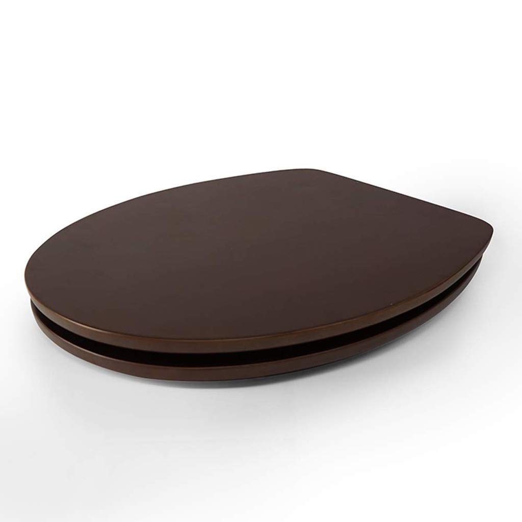 MOBYGKFY Household Universal Toilet Cover Thickened Cushion Seat Solid Wood Grain Multi-Layer Plate U Type