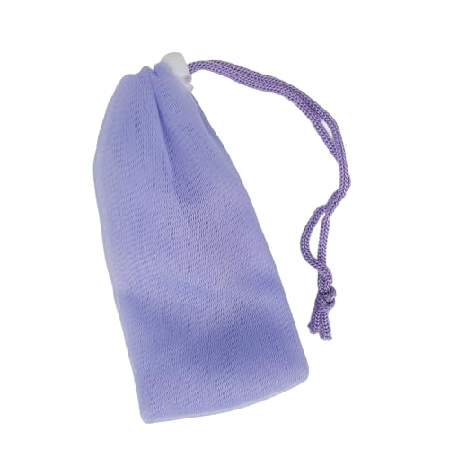 5 Pçs Malha Sabão Bolsa Saver Saco Roxo Bolha Espuma Net Com Cordão Corpo Ferramenta de Limpeza Faci