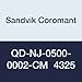 Sandvik Coromant, QD-NJ-0500-0002-CM 4325, CoroCut QD Insert for Parting, Carbide, Neutral Cut, 4325 Grade, Ti(C,N)+Al2O3+TiN, Inveio? Coating Technology (Pack of 10)