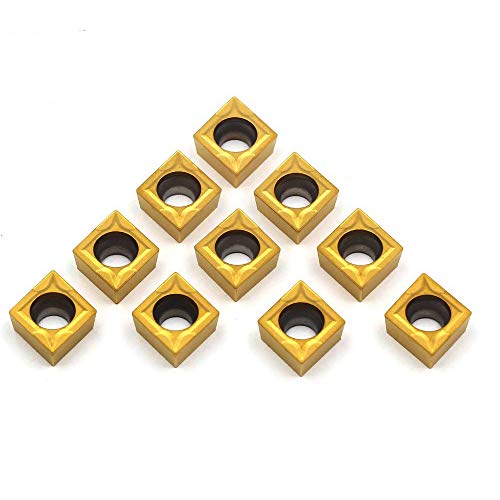 OSCARBIDE CCMT09T304(CCMT32.51) Carbide Turning Inserts,CCMT Insert Mutilayer Coated CNC Lathe Replacement Cutters Inserts for Lathe Turning Tool Holder Boring Bar,10 Pieces