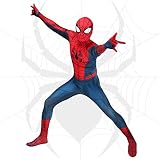 FAYKES Enfants Adultes Araignée Illimité Costume Body avec Sole Garçons Super-Héros Cosplay Combinaison Costume Halloween Noël Carnaval Onesie Props,Spiderman-Men XXL(175~180cm)