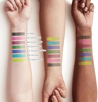 LemonSac 7 Colorful Eyeliner Pen Set, Eye Shadow Pencil, Pearl Eyeliner Kit Metallic Glitter Eye liner Pencil for Women Eye&Lip Liner Professional Eye Makeup Set Colorful Eye Color (7PCS B)