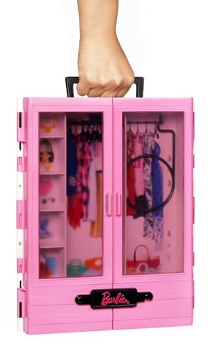 Barbie GBK11 - Traum Kleiderschrank, tragbares Modespielzeug für Kinder von 3 bis 8 Jahren – Ansicht 3
