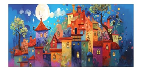 Peinture diamant enfant pour décorer la chambre : broderie kit complet lune 5D - 2