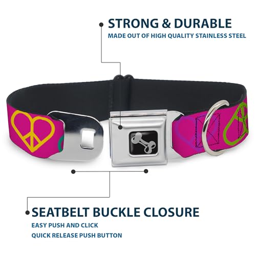 Collier de chien grand format Buckle Down anti-traction boucle robuste fuchsia - 5