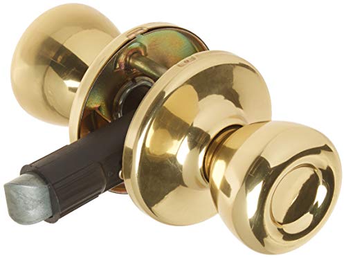 Kwikset Mobile Home Interior Passage Door Knob, Handle For Closet and Hallway Doors, Non-Locking Doorknob in Polished Brass - Image 4