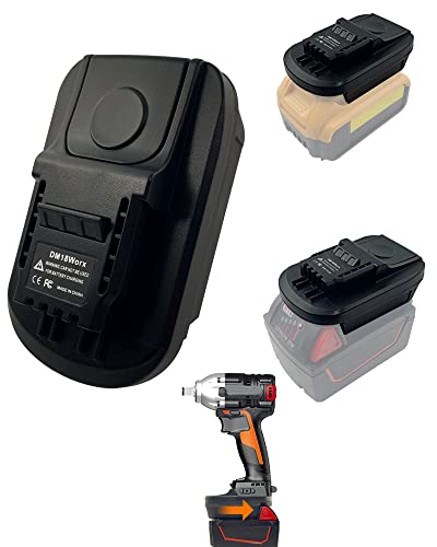 for Dewalt for Milwaukee for Worx Battery Adapter,for Dewalt 20V for Milwaukee 18V Battery Convert to for Worx 20V Battery,for Worx 4-Pin Power Tools(Adapter Only)
