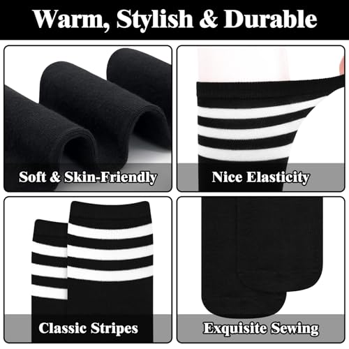 Sarfel Knee High Socks for Woman Knee Socks for Women Cotton Long Sock Tall Sock Women Halloween Costumes Knee High Stockings4