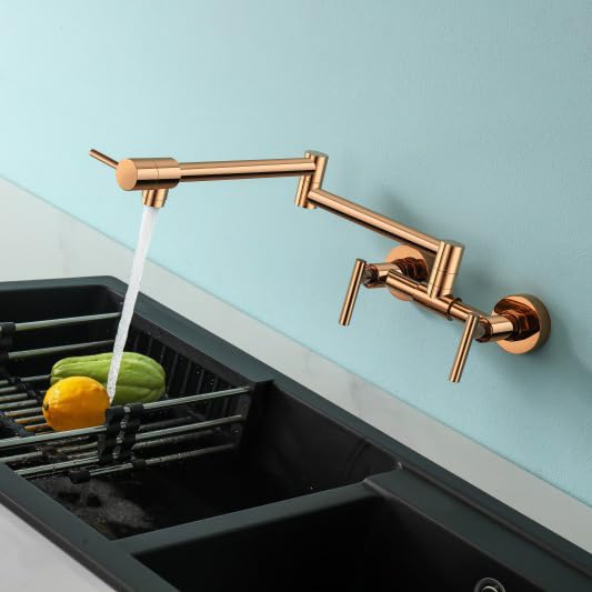Robinet de cuisine mural orientable mitigeur pliable gain de place compact