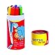 GIOTTO be-bè super auswaschbare Fasermaler, Jumbo Spitze, 5 mm, Runddose aus Karton, 10 sortierte Farben