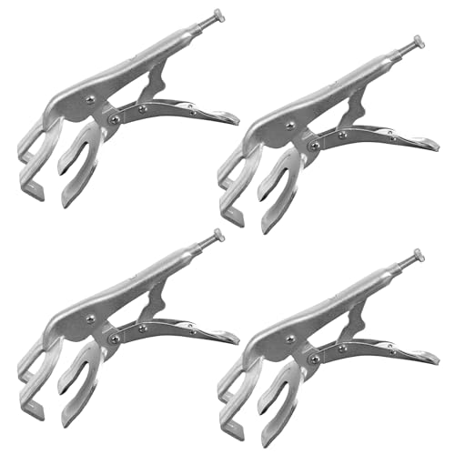 9” Locking Pliers, 4 Pcs Welding Clamps, Heavy Duty U-Shaped Vise Grip Locking Pliers, Quick Locking Release for Fixing Pipe Metal Working, Jaw Opening 2”