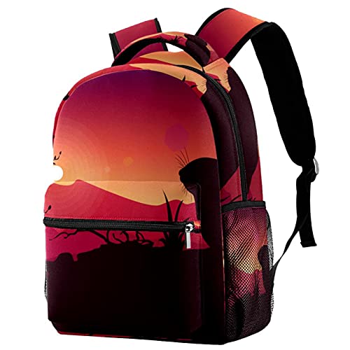Sac à dos d'écolier multicolore en toile lavable pour éviter les taches