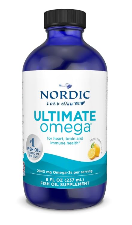 Nordic's Ultimate Omega - Aceite de pescado de 2840 mg, sabor a limón, 237 ml