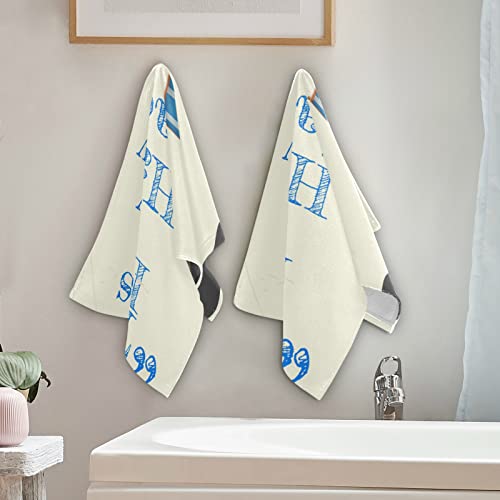 Susiyo Towel Sets 2 Pack, This Is My Happy Place Bath Hand Towels Soft Absorbent Quick Dry For Bathroom Beach Kitchen Gym Travel #TOP3