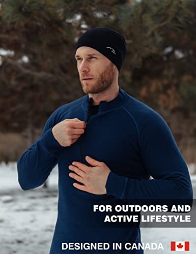 Merino Wool Base Layer Mens - Wool Half Zip Sweater Men - Merino Quarter Zip Wool Sweater Heavyweight (Large, 320 Heather Gray) #TOP3