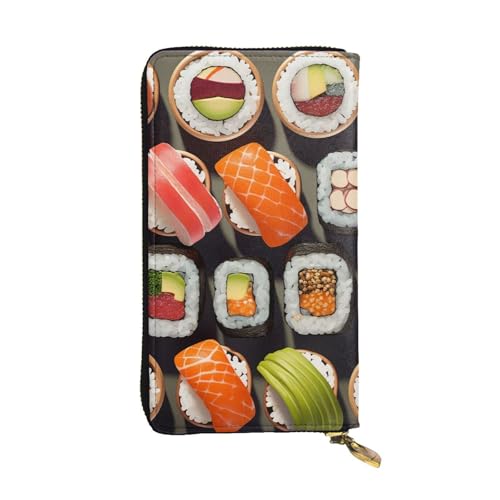 Portefeuille long pour femme en cuir avec porte-cartes et rangement téléphone portable