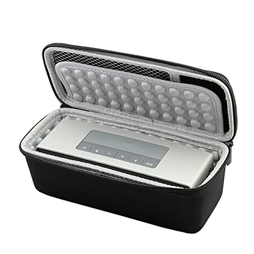 SANON Hard Case for Bose Soundlink Mini 1 2 Speaker, Portable Travel Bag with Waterproof Cover for Speaker, Bubble Interior to Protect, Mesh Pocket to Storage Power Adapter
