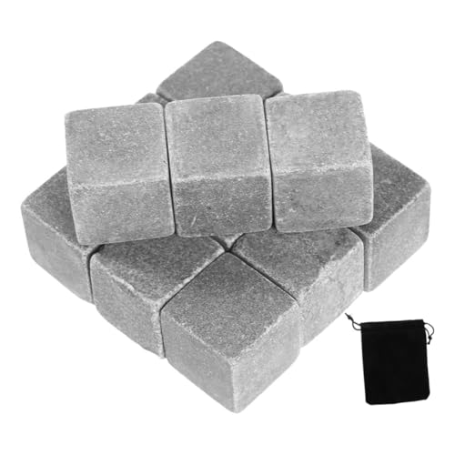 Cabilock 12 Pièces Glaçons Réutilisables Pierre de Marbre pour Whisky Pierre à Whisky pour Refroidissement Rapide des Boissons Accessoires Idéaux et
