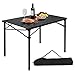 Produktbild WOLTU Alu Tisch Campingtisch Buffettisch 104x69x70cm(LxBxH) zusammenklappbar und tragbar Reisetisch, hohe Tragfähigkeit und Stabilität, Schwarz CPT8134sz
