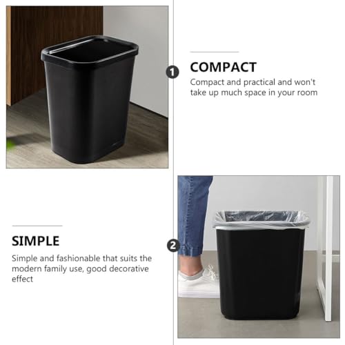 Caneca de basura rectángular ignífuga de plástico de 8 litros miniatura 4