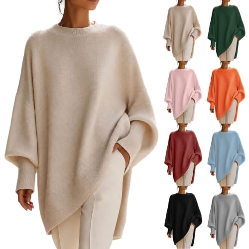 Oversized Sweater for Women Plus Size Fall Winter Knit Tops Loose Pullover - image 1