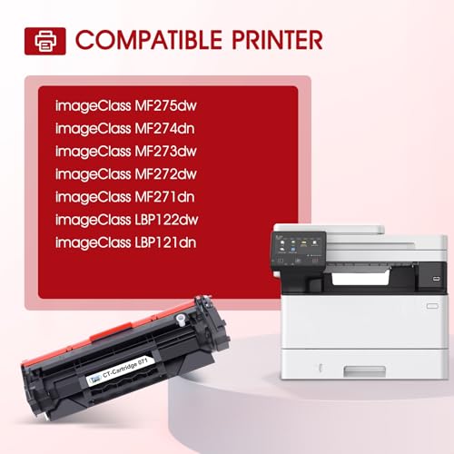 Image of 071 Black Toner Cartridge for Canon Cartridge 071 071H MF270 MF273dw 2 Pack | Compatible for Canon ImageClass MF273dw MF272dw LBP122dw LBP121dn MF275dw MF274dn MF271dn MF270 LBP120 Printer