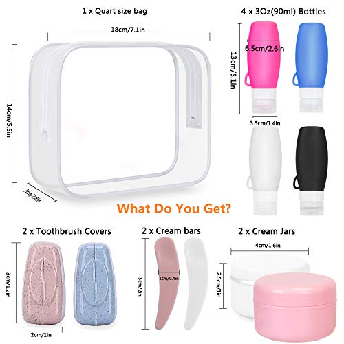 image for RITPACK Leak Proof Travel-Bottles TSA Approved Containers, 3oz Squeeze