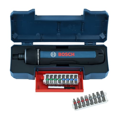 Bosch Professional Akkuschrauber Bosch GO 3 (inkl. 8-teiligem Bit-Set, Bitaufnahme, USB-C-Kabel, Mini-Koffer)