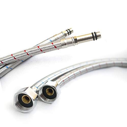 Xcel Home™ 4 Pipes (2Pair) x 12mm (M12) x1/2 BSP (300mm), Silver
