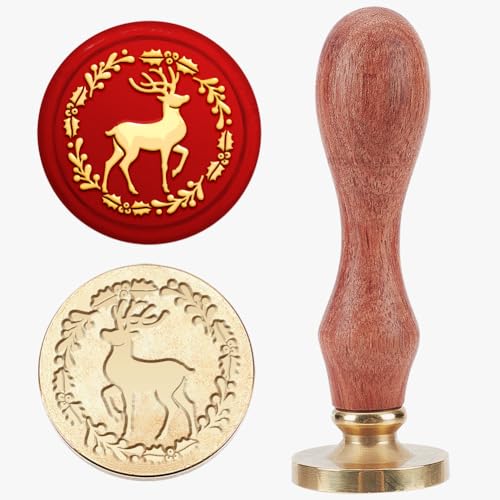 MAYJOYDIY Christmas Reindeer Wax Seal Stamp, 25mm