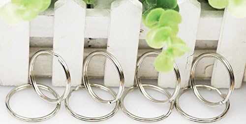 Key Ring/Key Chain, Split Round Metal Silver Keyring for Home/Car/Outdoor/Arts/Lanyards/CraftsKeys Organization (100 Pack 1.25 inches)