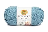Lion Brand Yarn Feels Like Butta Yarn, Dusty Blue