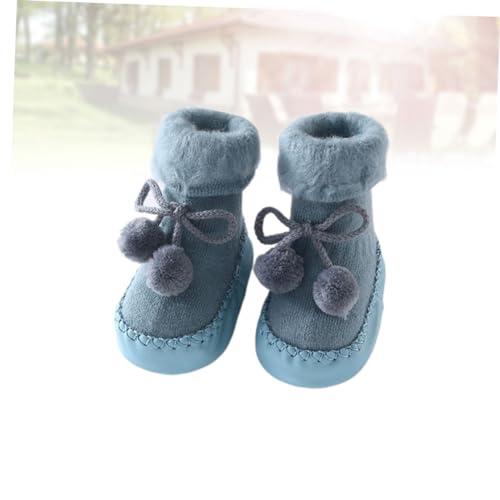 Warm Shoes Socks Boy Girl Prewalker Non-skid Slippers Long Socks for Months Boy Girl2