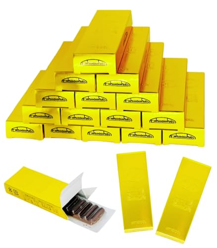 福助製菓 フクスケ ゴールドチョコレート 12g あたり券付【15本】金塊 金の延べ棒 チョコレート 金貨チョコ おもしろ チョコ GOLD 駄菓子