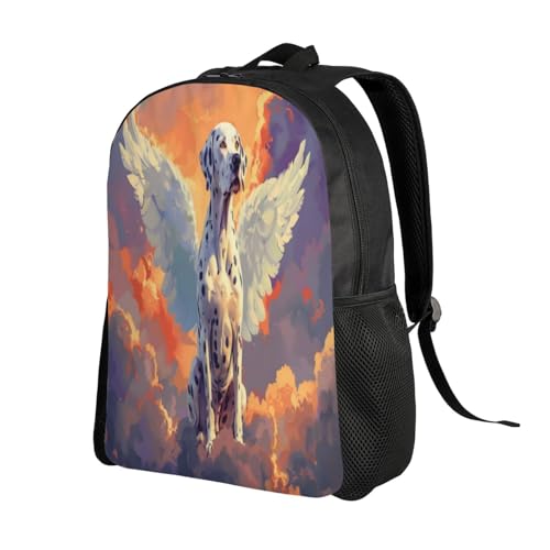 Travel Unisex Backpack Dalmatian Angel Sky 16Inch Durable Backpack Gym Casual Daypack for Women Men Gift2