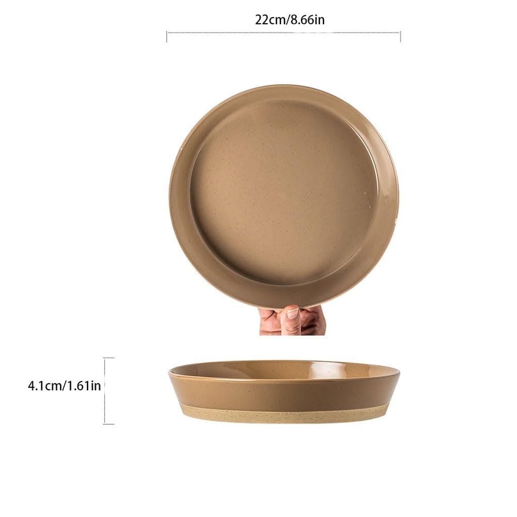 Talerz obiadowy talerze do naczyń proste głębokie danie gospodarstwo domowe okrągły talerz na zupę sałatka owocowa ceramiczna zastawa stołowa restauracja deser mały talerz do naczyń można układać w
