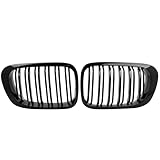 DEKEWEI E46 Grill, Front Kidney Grille Compatible with 1999-2002 E46 2-Door Coupe/Cabriolet Pre-Facelift, 2000-2006 M3 Double Slats Gloss Black Grill