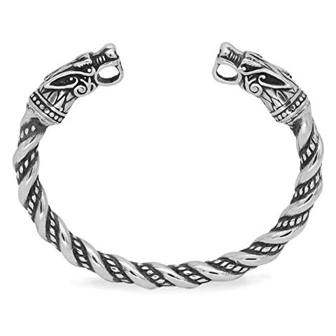 GuoShuang Nordic Viking Norse Dragon Scandinavian Bracelet Men Wristband Cuff Bracelets with valknut gift bag-2 Cover