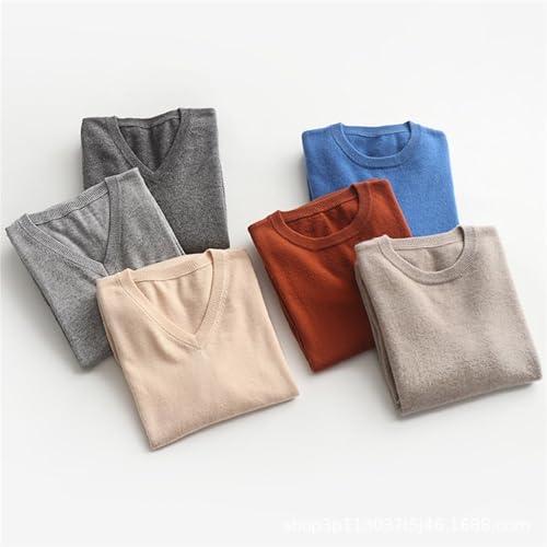 Men's Cashmere Sweater Warm Pullovers Round/V-Neck Knit Winter Tops Male Knitwear Jumpers2