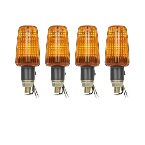 Clignotants de moto universels lumière ambre 12V lot 4 pièces pour vélo