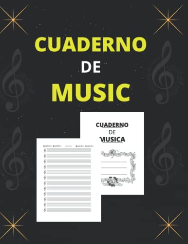 Cahier de musique avec 170 pages et 12 pentagrammes pour notation