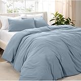 Bare Home Duvet Cover Set Single Size - Premium 1800 Ultra-Soft Duvet Cover Set - Lightweight - Cooling Duvet Cover - Bed Duvet Cover with 1 Pillowcase (Single, Sandwash Dusty Blue)