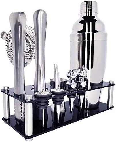 Set de Coctelera de Acero Inoxidable 750ml con Soporte (11 Piezas)