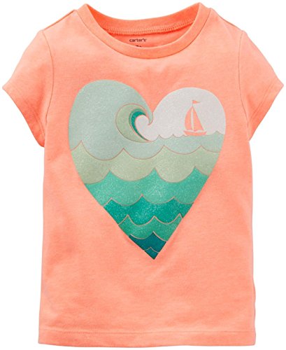 Tee-shirt voilier bébé fille Carter's orange coton 3m