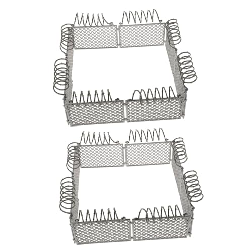 FRCOLOR 2 Juegos Mini Vallas de Plástico para Escenas de Guerra y Jardín Accesorios DIY para Construcción de Bloques Vallas Miniatura para Decoración de Granjas y Infantiles