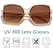 aisswzber Women's Chic Square Oversized Sunglasses Big Large Wide Fashion Shades for Women Men 100% UV Protection